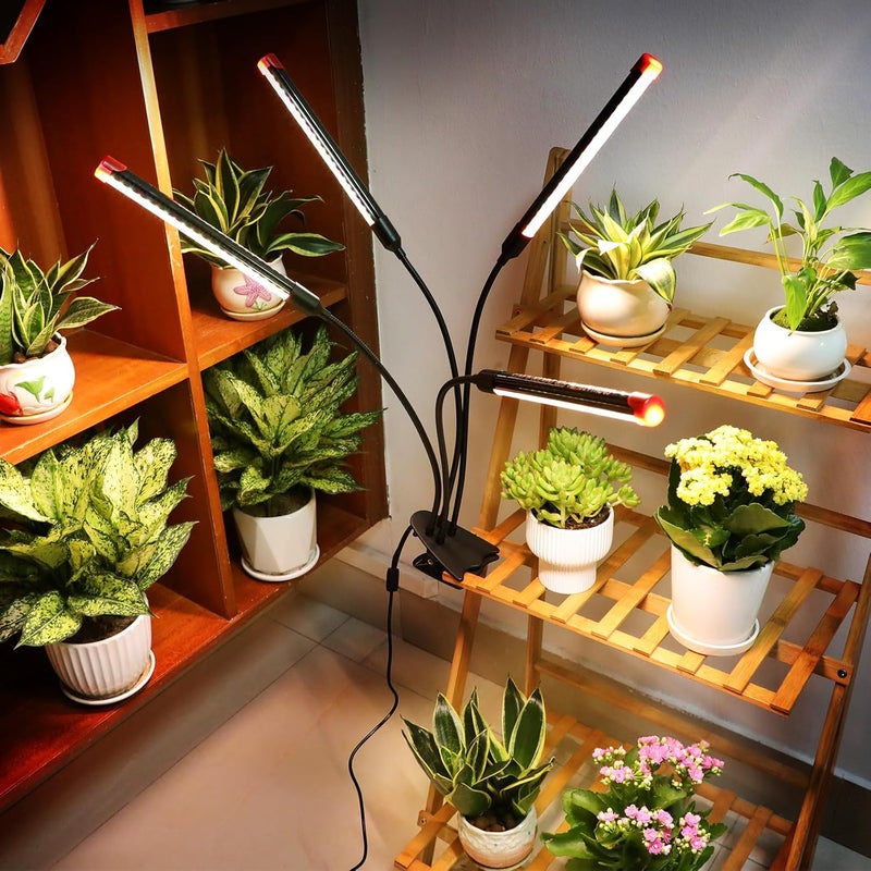 FECiDA GameChanger! 36W, NOT 15W, 4Head Strong Clip Grow Lights for Indoor Plants with Timer, Best Gift for Plants Lover, LED Plant Growing Lamp for Houseplants, Bonsai, Seed Starting, Seedlings, VEG, Flower - Image 2